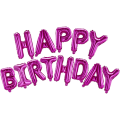 Happy Birthday Balloon Banner Letter Party Decorations 16 Inch