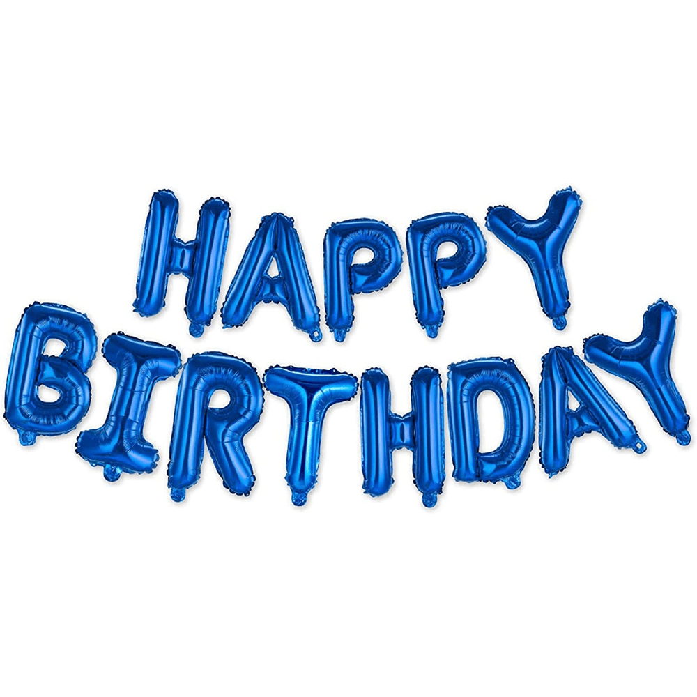 Happy Birthday Balloon Banner Letter Party Decorations 16 Inch