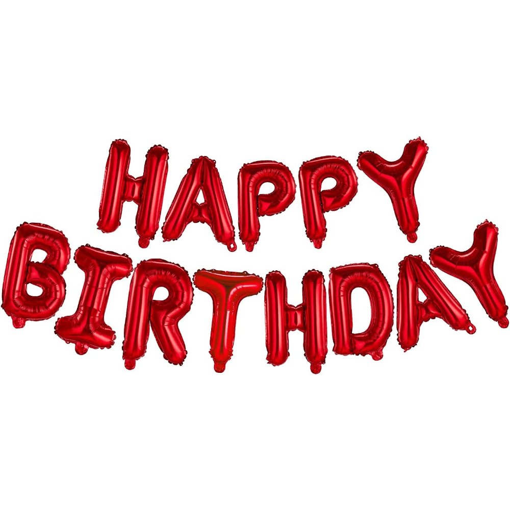 Happy Birthday Balloon Banner Letter Party Decorations 16 Inch