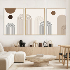 3pcs Abstract Geometric Posters for Bedroom Decor