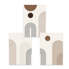 3pcs Abstract Geometric Posters for Bedroom Decor