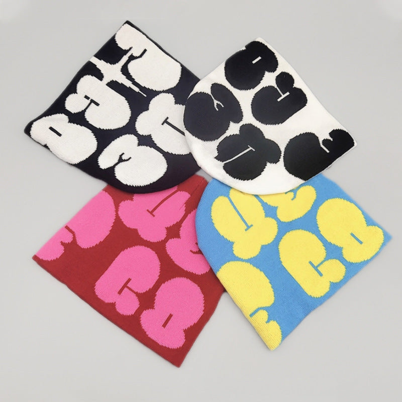 Fashionable Ear Protection Sport Beanie Hat With Printing