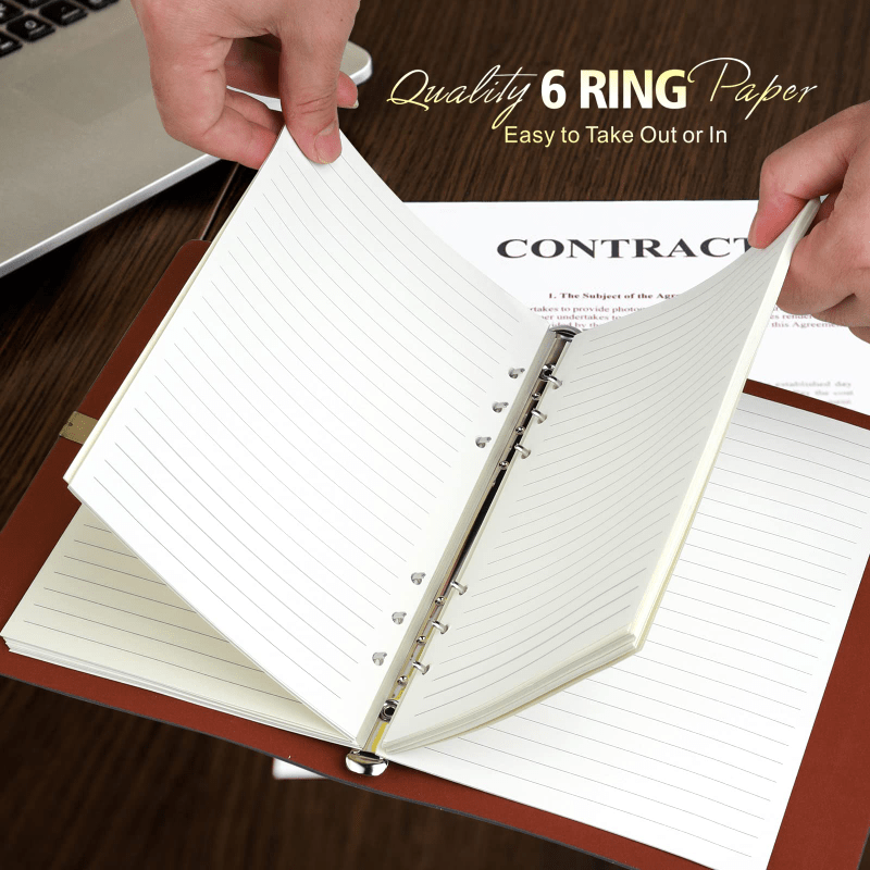 2 packs 45pcs A5 Planner Refill Paper Binder Paper Lined Journal 6 Hole
