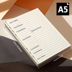 2 packs 45pcs A5 Planner Refill Paper Binder Paper Lined Journal 6 Hole