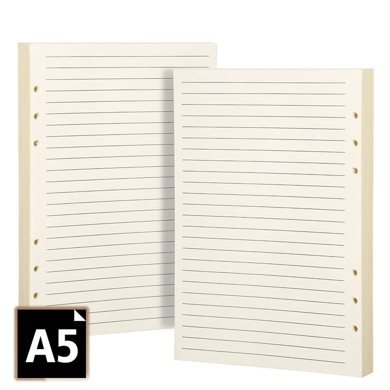 2 packs 45pcs A5 Planner Refill Paper Binder Paper Lined Journal 6 Hole