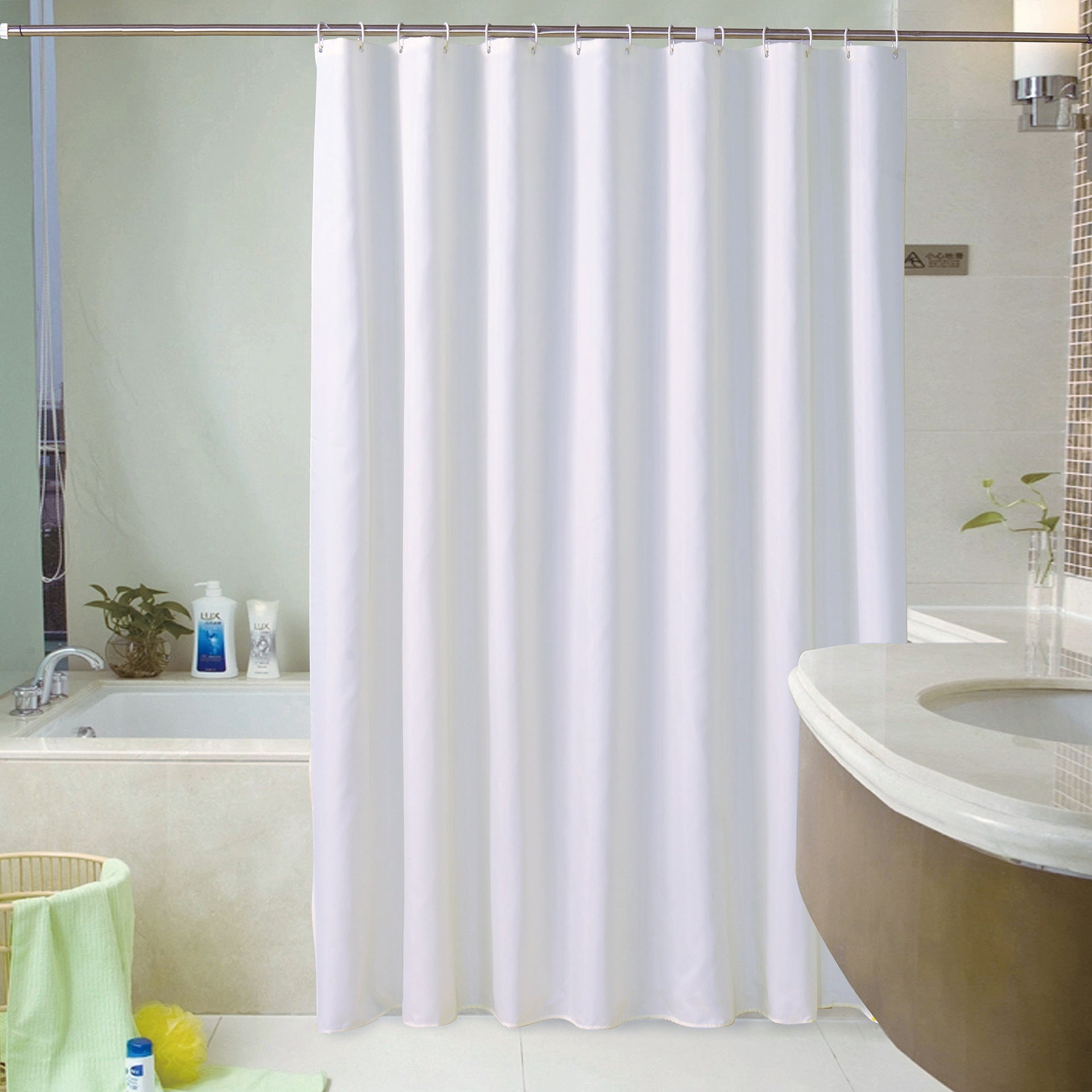 Peva Plain Thickened Bath Curtain Waterproof Shower Curtain