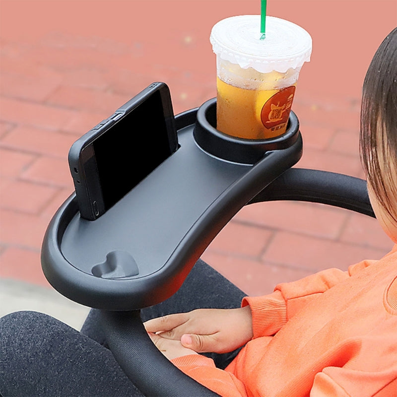 Universal Stroller Tray & Cup Holder 2-in-1 Snacks Non-Slip Clip