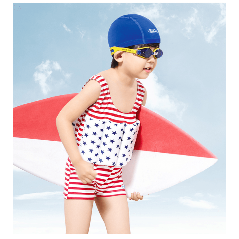 Kids Swim Hat with Sun Protection, Boys Girls Comfortable Elastic Ear Protection