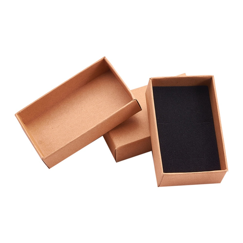 24pcs Cardboard Jewelry Set Box For Ring Necklace Bracelet Tan 8x5x2