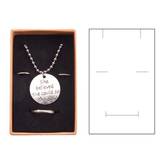 24pcs Cardboard Jewelry Set Box For Ring Necklace Bracelet Tan 8x5x2