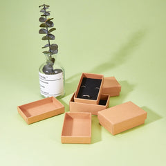 24pcs Cardboard Jewelry Set Box For Ring Necklace Bracelet Tan 8x5x2