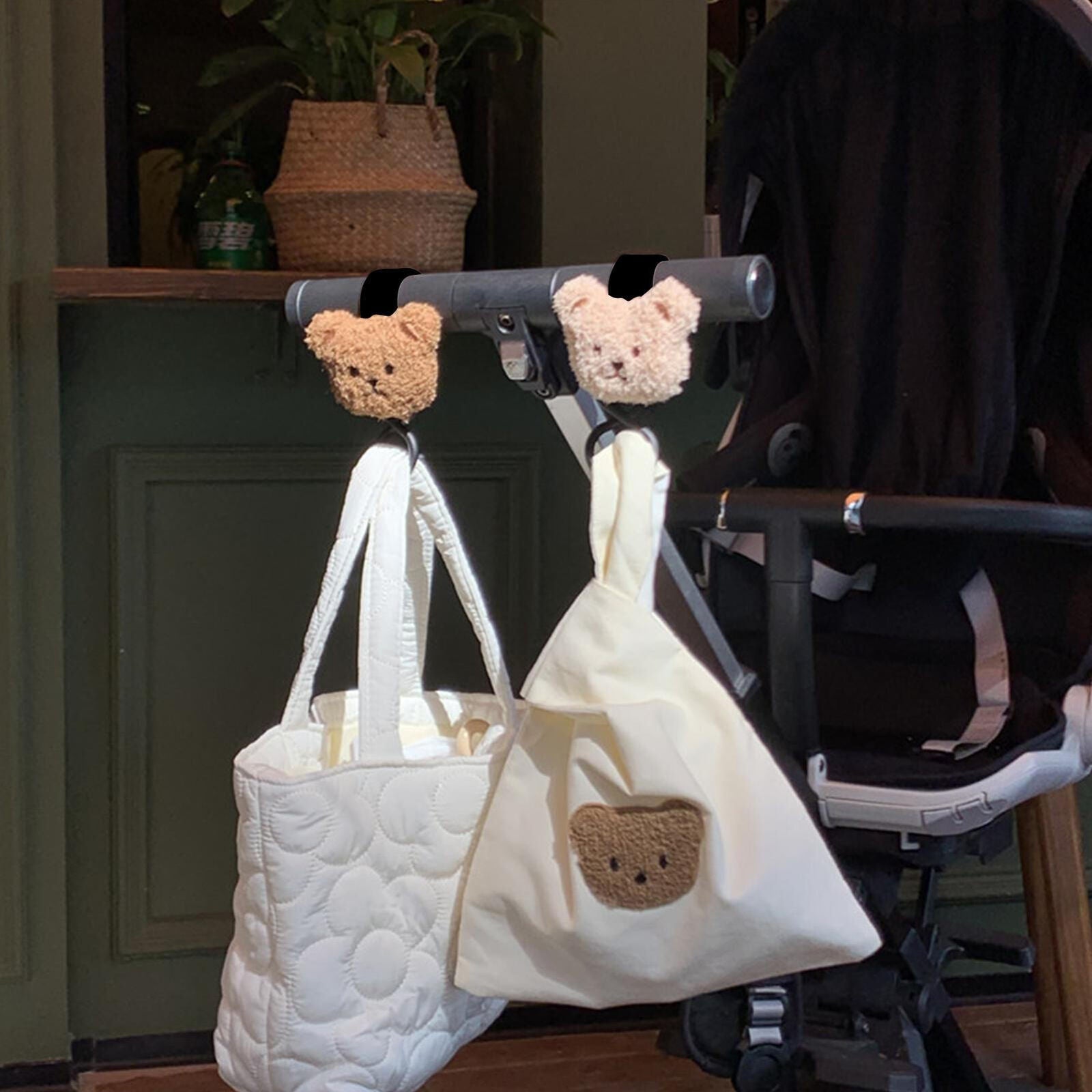 Stroller Hook Bear Baby Stroller Hook Shopping Bag Clip