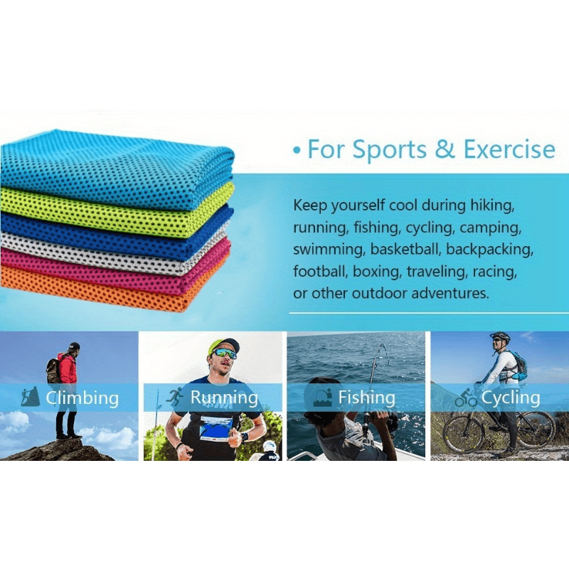 Cooling Microfiber Towel for Athletes Gym Yoga Fitness and More