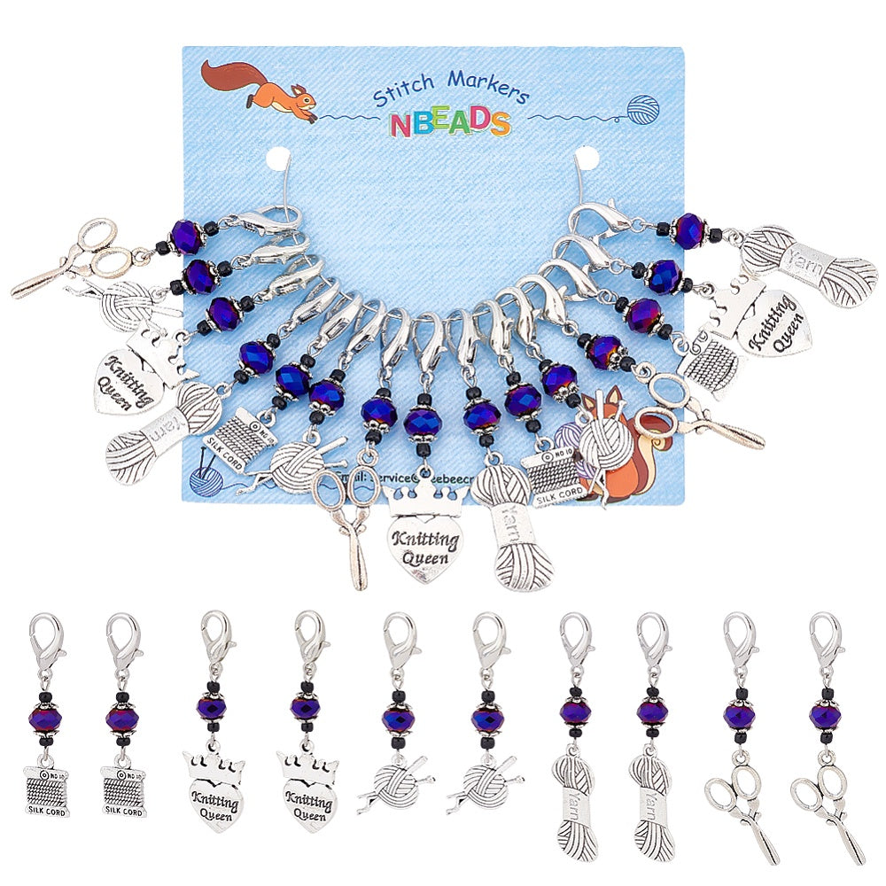15Pcs Knitting Stitch Markers Lobster Clasp Removable for Knitting Weaving