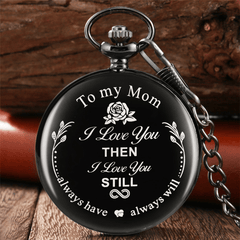 Mom Vintage Quartz Pocket Watch Birthday Gift
