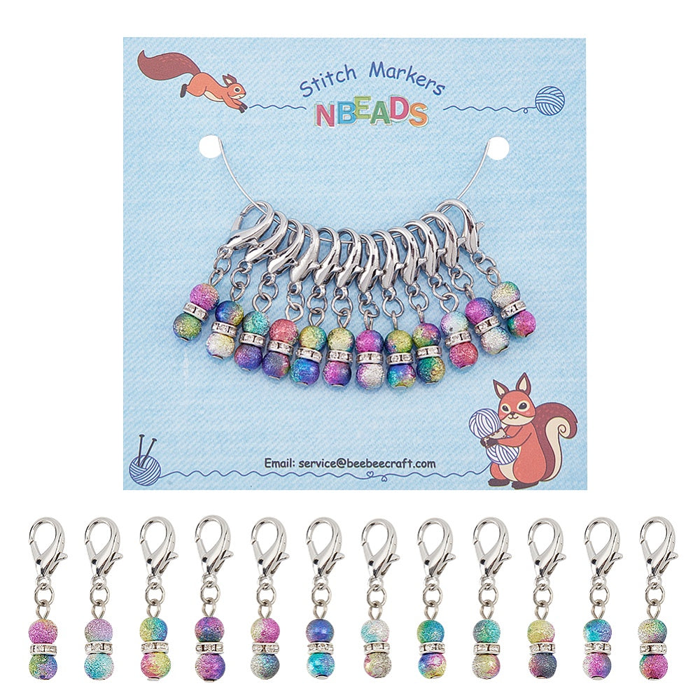 15Pcs Knitting Stitch Markers Lobster Clasp Removable for Knitting Weaving