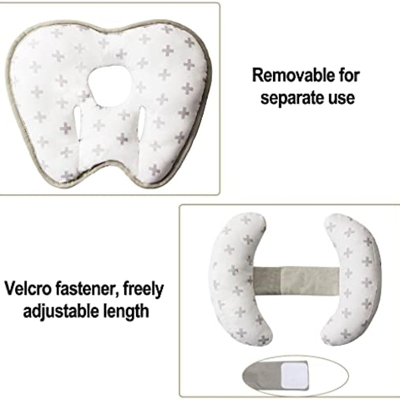 Organic Baby Travel Pillow for Stroller Car Seat Soft Neck Pillow for Toddler