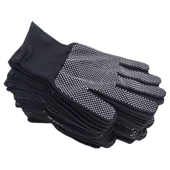 Nylon Adhesive Gloves with Anti Slip Plastic Dots for Work