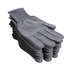 Nylon Adhesive Gloves with Anti Slip Plastic Dots for Work