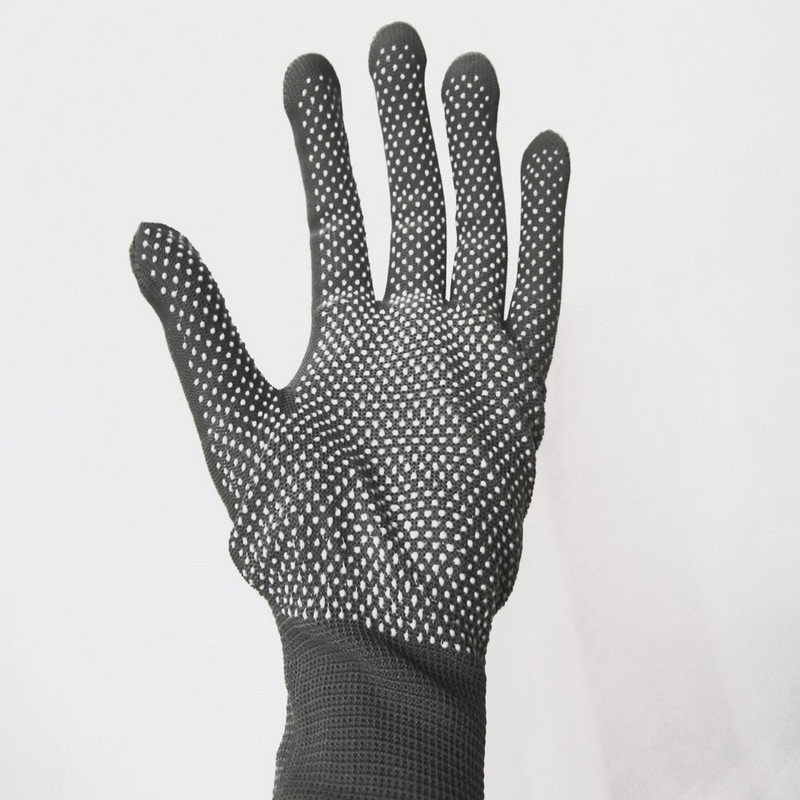 Nylon Adhesive Gloves with Anti Slip Plastic Dots for Work