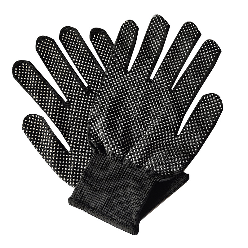 Nylon Adhesive Gloves with Anti Slip Plastic Dots for Work
