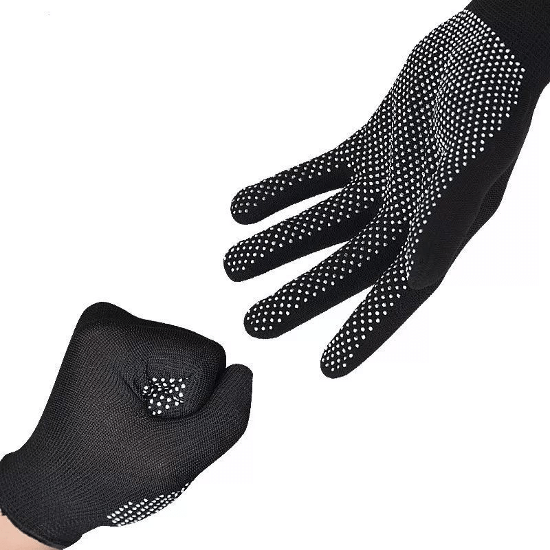Nylon Adhesive Gloves with Anti Slip Plastic Dots for Work