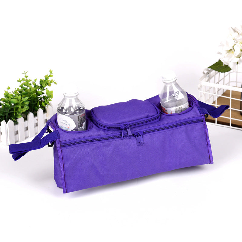 Universal Baby Stroller Storage Bag with Bottle Holder