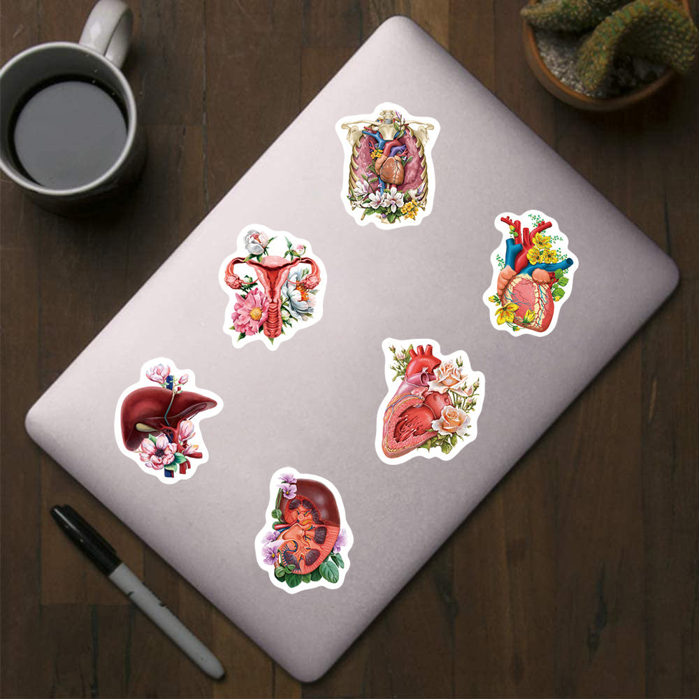 500pcs Self Adhesive Label Stickers 2.54cm Viscera Decoration