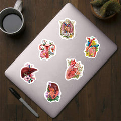 500pcs Self Adhesive Label Stickers 2.54cm Viscera Decoration