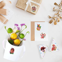 500pcs Self Adhesive Label Stickers 2.54cm Viscera Decoration