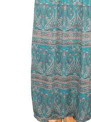 Colorblock Paisley Print Maxi Dress