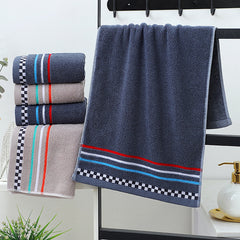 Striped Pattern Hand Towel Soft Skin-friendly Absorbent Towel for Home Bathroom