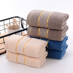 Striped Pattern Hand Towel Soft Skin-friendly Absorbent Towel for Home Bathroom