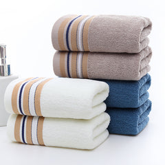 Striped Pattern Hand Towel Soft Skin-friendly Absorbent Towel for Home Bathroom