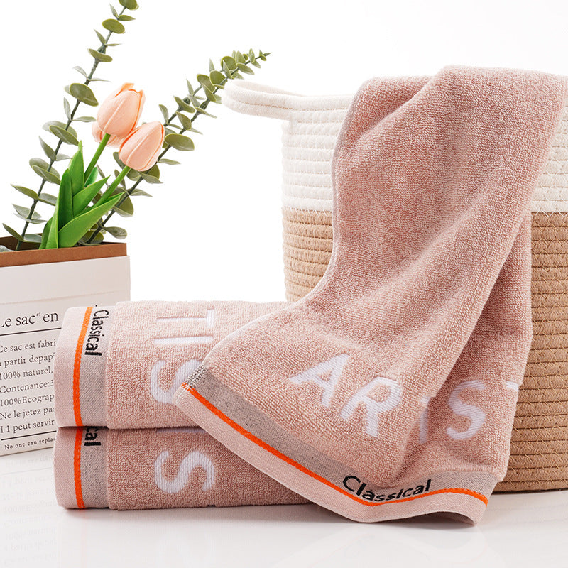 Striped Pattern Hand Towel Soft Skin-friendly Absorbent Towel for Home Bathroom