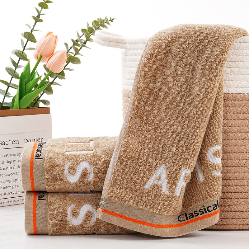 Striped Pattern Hand Towel Soft Skin-friendly Absorbent Towel for Home Bathroom