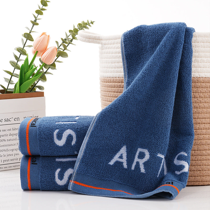 Striped Pattern Hand Towel Soft Skin-friendly Absorbent Towel for Home Bathroom