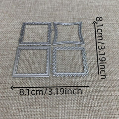 Irregular Square Frame Metal Cutting Dies for DIY Scrapbooking Embossing