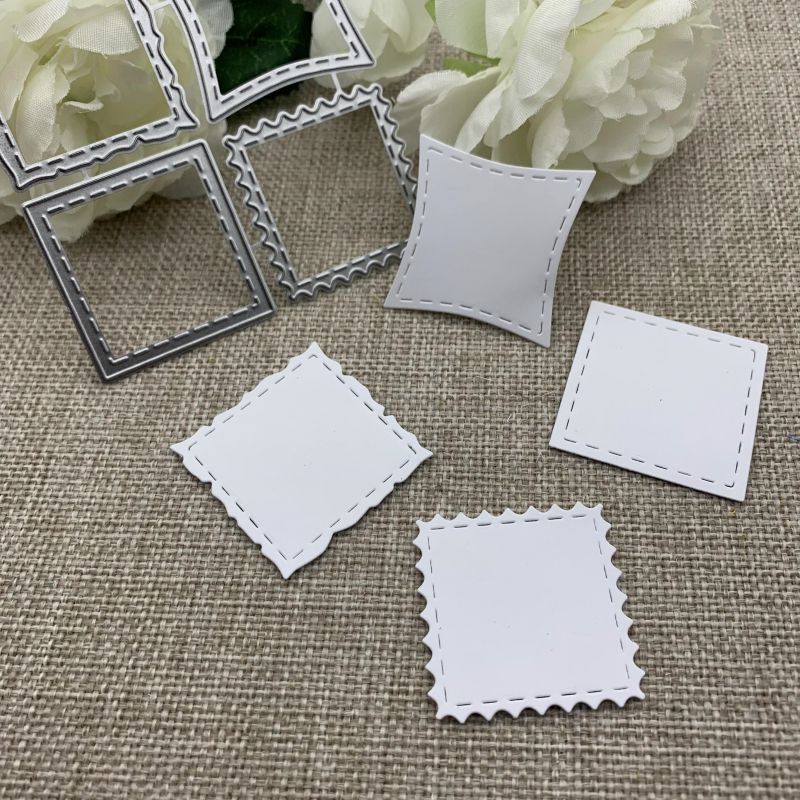 Irregular Square Frame Metal Cutting Dies for DIY Scrapbooking Embossing