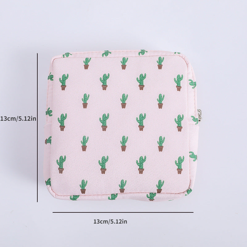 Travel Cosmetic Bag for Women - Organize Makeup Lipstick Sanitary Napkins