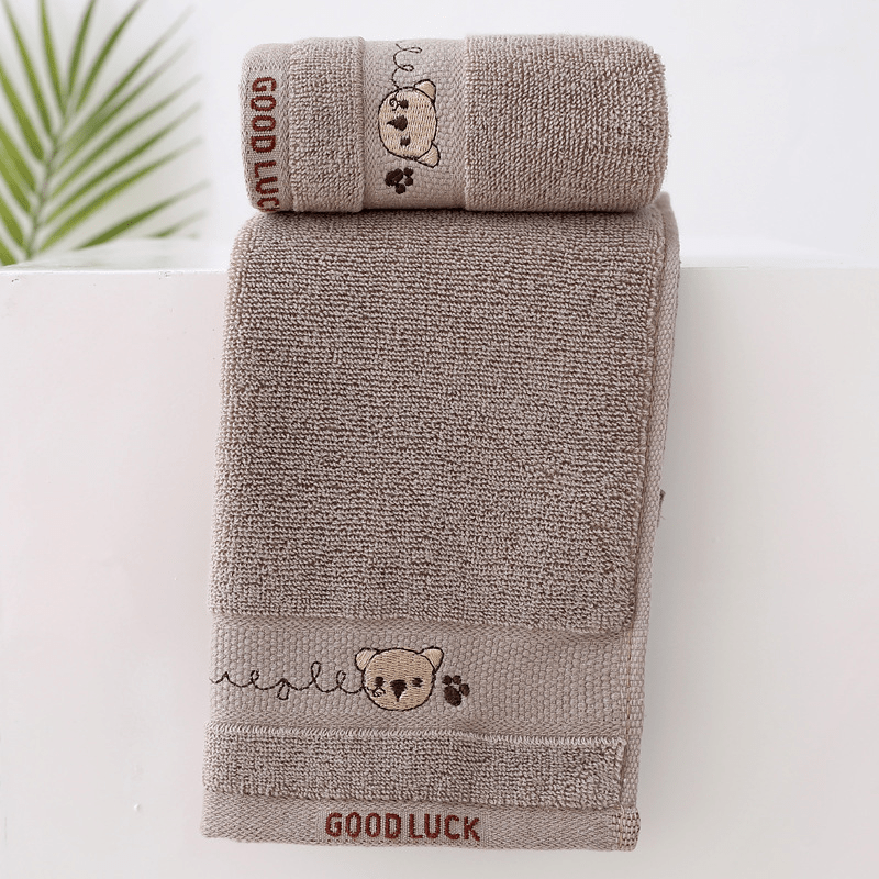 Cartoon Embroidered Small Face Towel Soft Skin-friendly Kids Towel