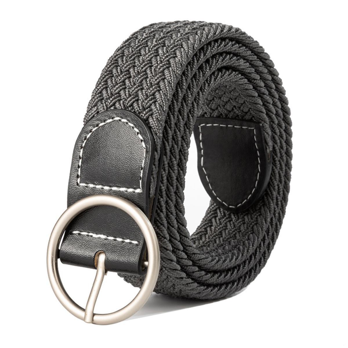 Canvas Woven Elastic Belt for Climbing Work Jeans Unisex