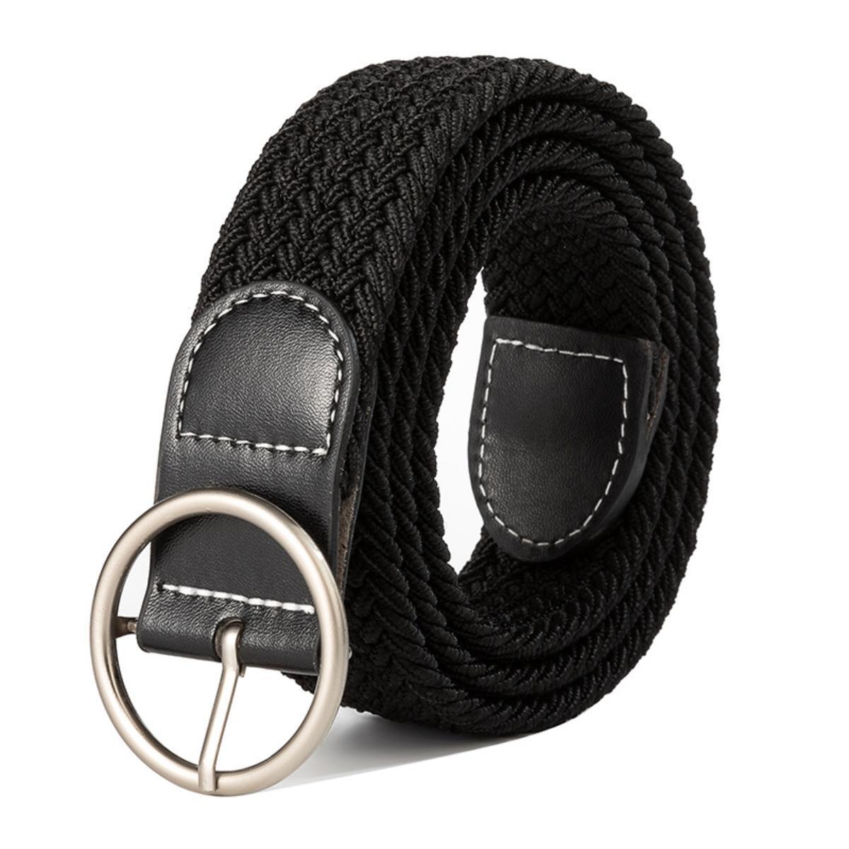 Canvas Woven Elastic Belt for Climbing Work Jeans Unisex