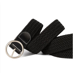 Canvas Woven Elastic Belt for Climbing Work Jeans Unisex