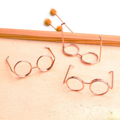 1pc Dolls Metal Glasses Frame Creative Accessories Electroplated