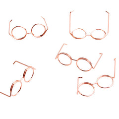 1pc Dolls Metal Glasses Frame Creative Accessories Electroplated
