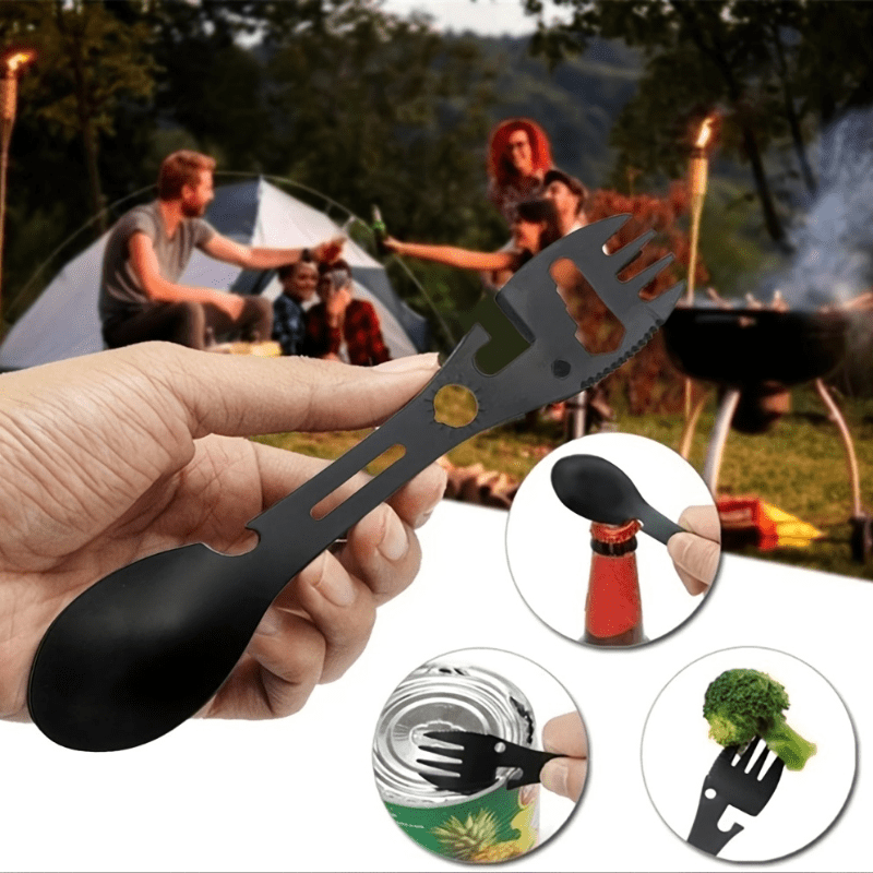 Ultimate Camping Spork 10 in 1 Stainless Steel Outdoor Accessory