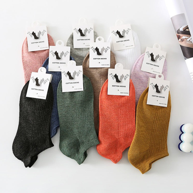 Solid Socks Soft & Lightweight Low Cut Ankle Socks Women's