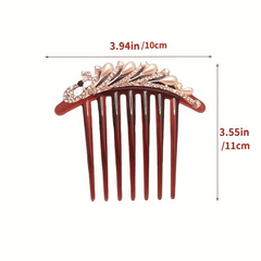 Faux Pearl Hair Comb Rhinestone Classic Hair Accessories for Girls