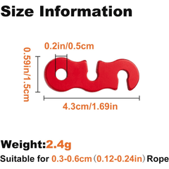 20pcs Aluminum Guyline Tensioners for Easy Tent Setup Camping Hiking